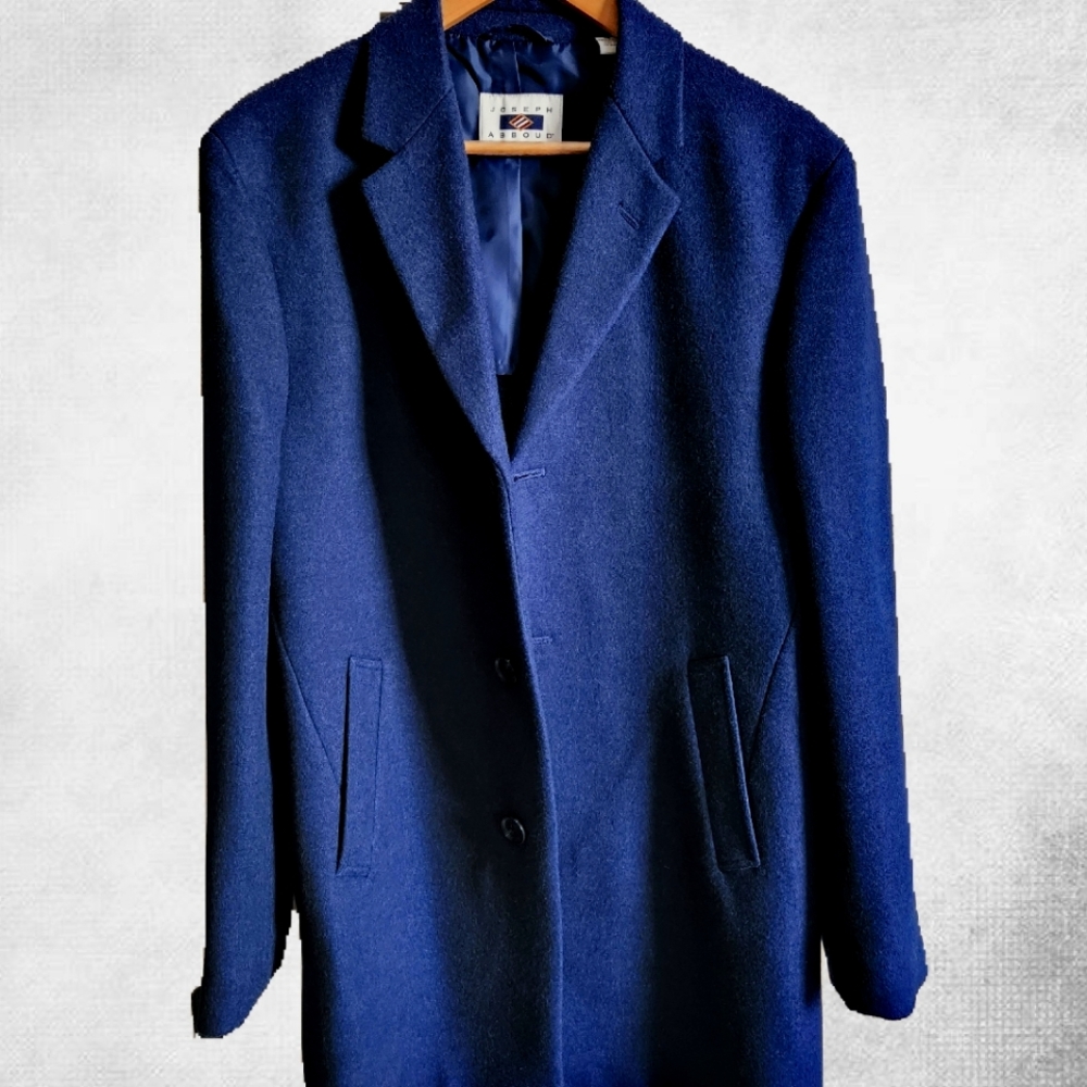 Joseph Abboud Blue Overcoat 38R Slimfit